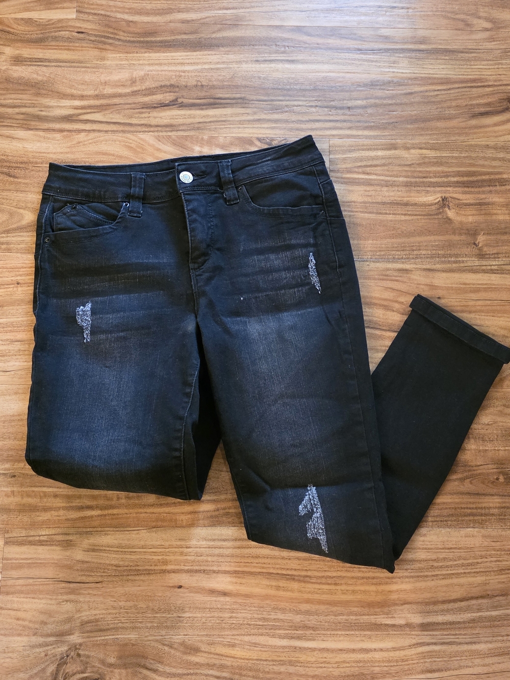 Royalty For Me Black Distressed Skinny Jeans